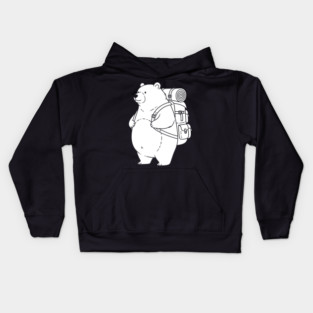 Adventurous Polar Bear Explorer Kids Hoodie
