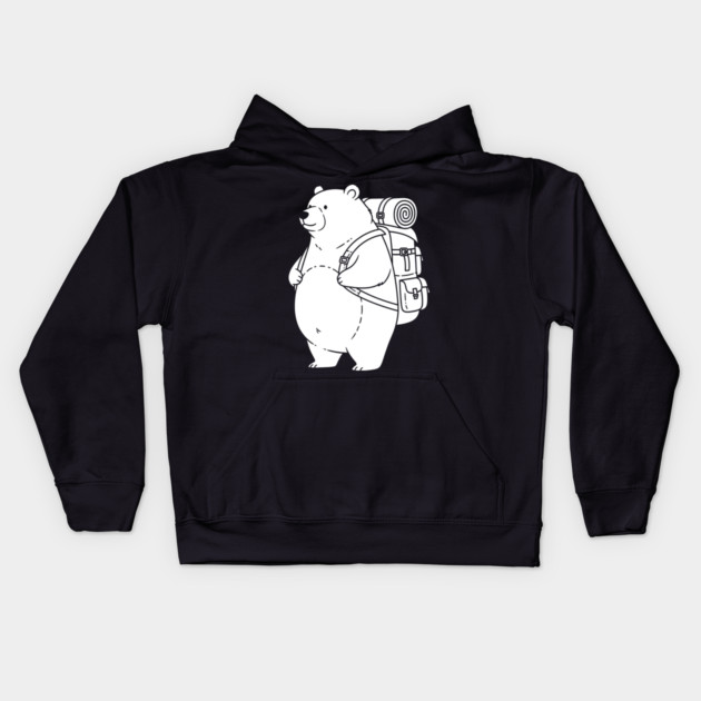 Adventurous Polar Bear Explorer Kids Hoodie by enrynz
