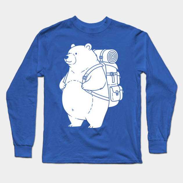 Adventurous Polar Bear Explorer Long Sleeve T-Shirt by enrynz