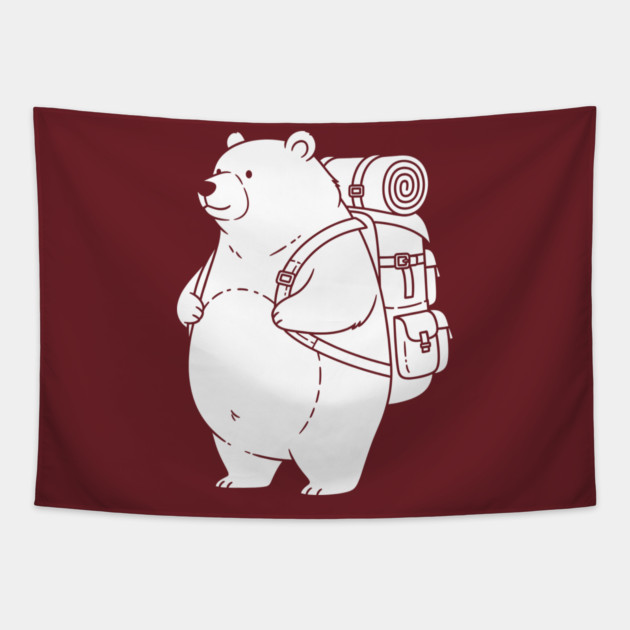 Adventurous Polar Bear Explorer Tapestry by enrynz