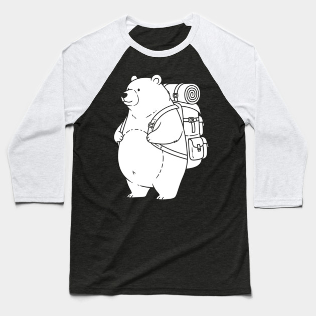 Adventurous Polar Bear Explorer Baseball T-Shirt by enrynz