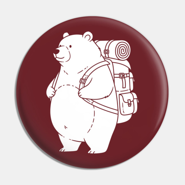 Adventurous Polar Bear Explorer Pin by enrynz