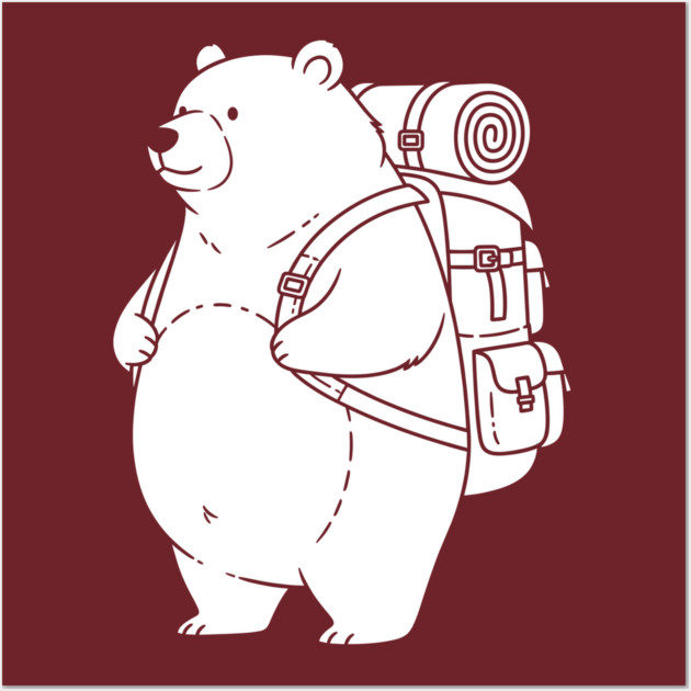 Adventurous Polar Bear Explorer Wall Art by enrynz