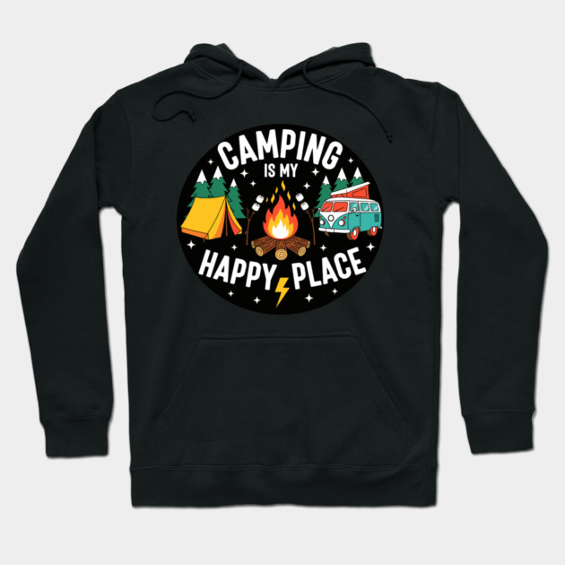 Camping is My Happy Place Hoodie by enrynz