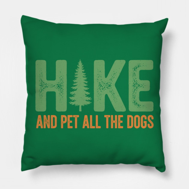 Hike and Pet Dogs Pillow by enrynz