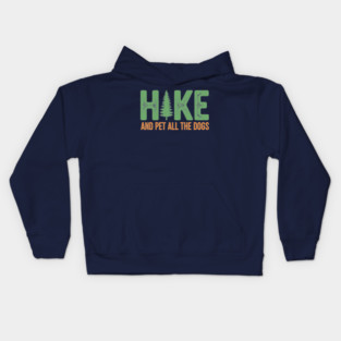Hike and Pet Dogs Kids Hoodie