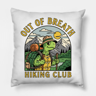 Out Of Breath Hiking Club Pillow