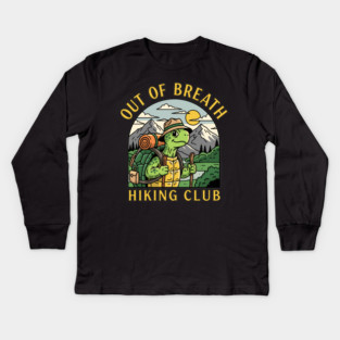 Out Of Breath Hiking Club Kids Long Sleeve T-Shirt