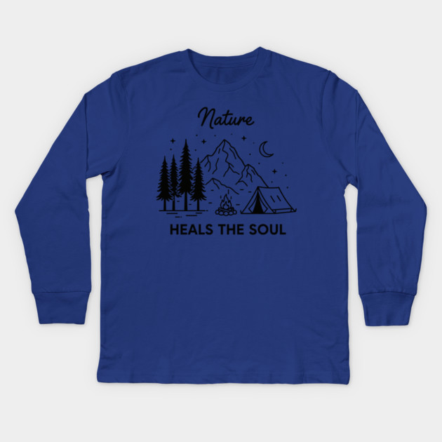 Nature Heals the Soul Kids Long Sleeve T-Shirt by enrynz