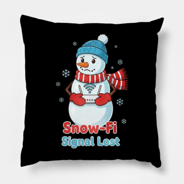 Snow-Snow Lost Cute Christmas Funny Snowman Internet Pillow by shirtlux