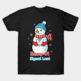 Snow-Snow Lost Cute Christmas Funny Snowman Internet T-Shirt