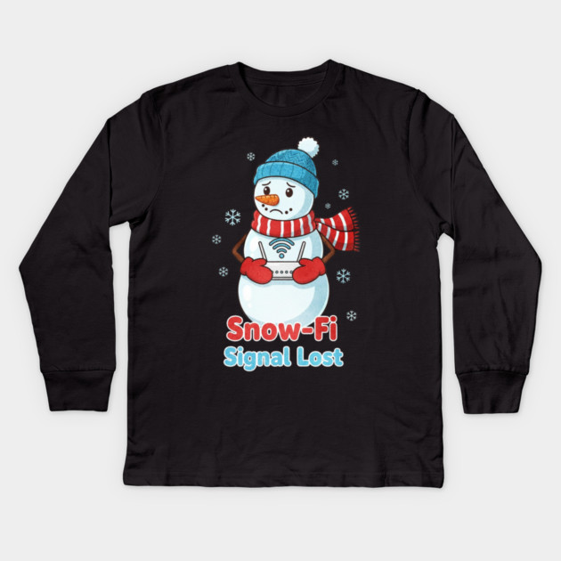 Snow-Snow Lost Cute Christmas Funny Snowman Internet Kids Long Sleeve T-Shirt by shirtlux