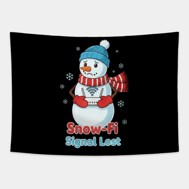 Snow-Snow Lost Cute Christmas Funny Snowman Internet Tapestry by shirtlux