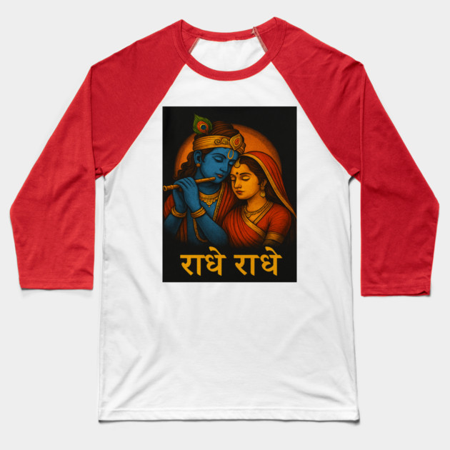 Radha Krishna Baseball T-Shirt by knbstore