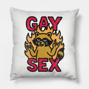 Gay Sex LGBTQ Humor Sassy Rebel Pillow