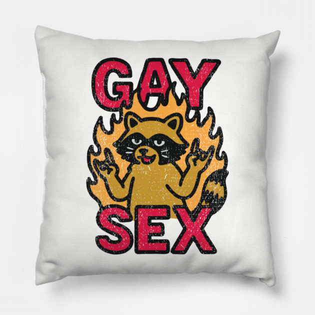 Gay Sex LGBTQ Humor Sassy Rebel Pillow by Anticorporati