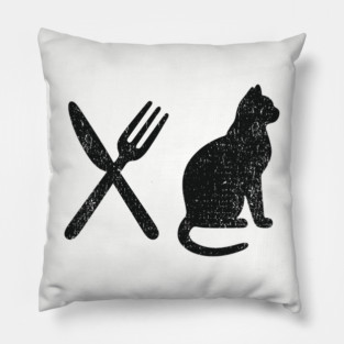 Eat Pussy Cat NSFW Naughty Adult Humor Pillow