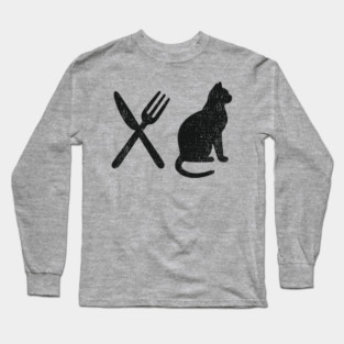 Eat Pussy Cat NSFW Naughty Adult Humor Long Sleeve T-Shirt