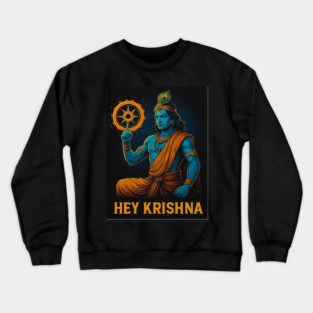 Lord Krishna with Sudarshan Chakra Crewneck Sweatshirt
