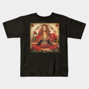 Divine Feminine Meditation Kids T-Shirt