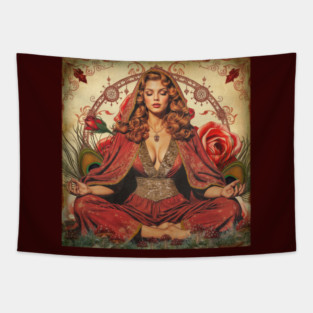 Divine Feminine Meditation Tapestry