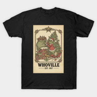 Whoville Vintage Grinch Christmas T-Shirt