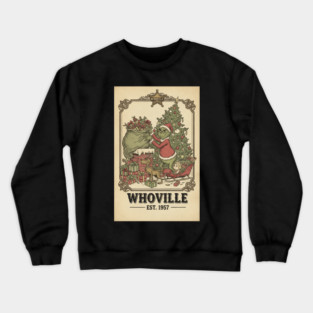 Whoville Vintage Grinch Christmas Crewneck Sweatshirt