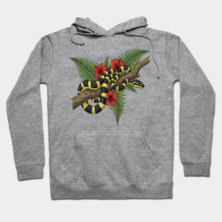 Tropical Banded Krait Botanical Art Hoodie