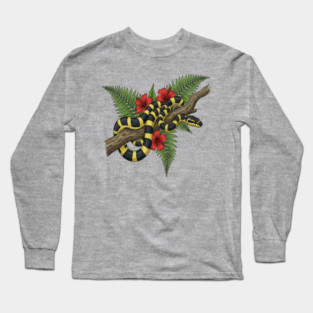 Tropical Banded Krait Botanical Art Long Sleeve T-Shirt