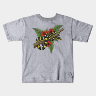 Tropical Banded Krait Botanical Art Kids T-Shirt