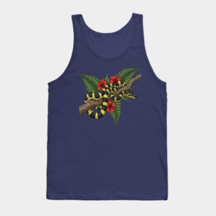 Tropical Banded Krait Botanical Art Tank Top