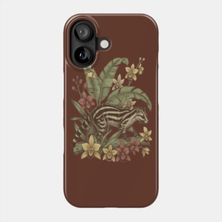 Vintage Banded Palm Civet Botanical Art Phone Case