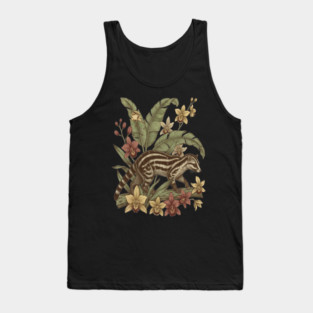 Vintage Banded Palm Civet Botanical Art Tank Top