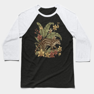 Vintage Banded Palm Civet Botanical Art Baseball T-Shirt