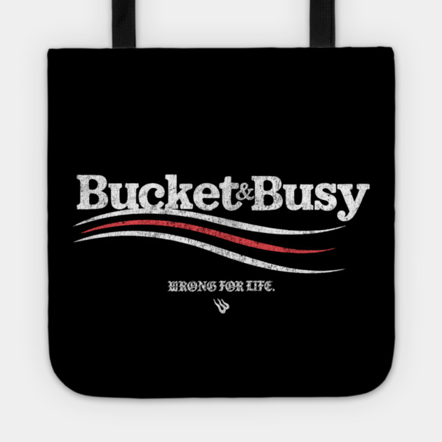 BUCKET & BUSY Tote by Wrongteeshirt