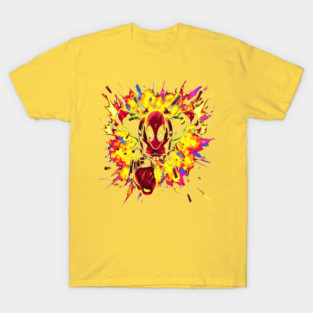 Deadpool Action Art Print | Vibrant Superhero Explosion T-Shirt