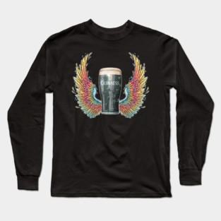 A glass full off Guinness With wings Long Sleeve T-Shirt