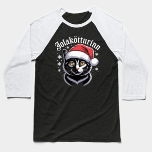 The Best Iceland Jlaktturinn Christmas Yule Cat Baseball T-Shirt