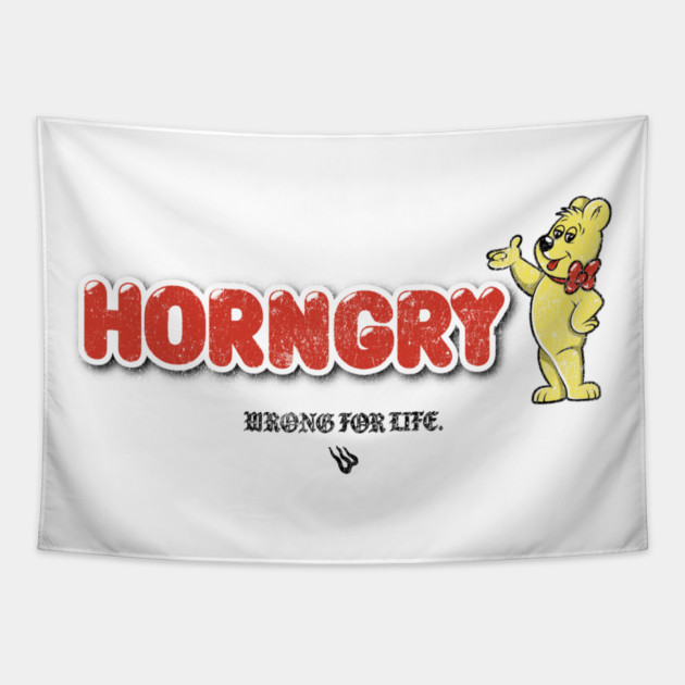 Horngry and Sweet Tapestry by Wrongteeshirt
