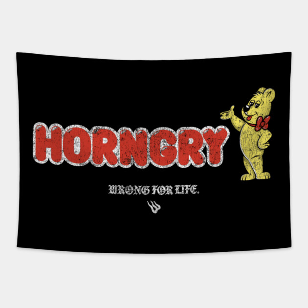 HORNGRY Tapestry by Wrongteeshirt