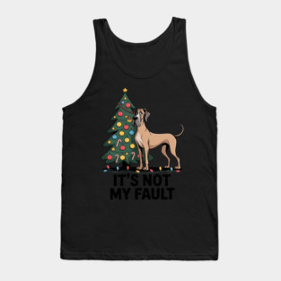 Tree It Is Not My Fault Belgian Malinois Dog Christmas Tank Top