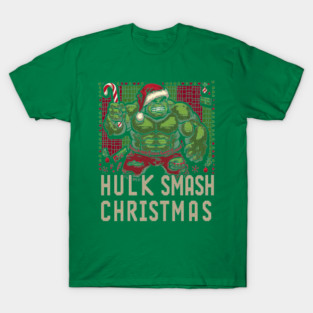 Hulk Smash Christmas Ugly Sweater Marvel Holiday Design T-Shirt