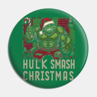 Hulk Smash Christmas Ugly Sweater Marvel Holiday Design Pin