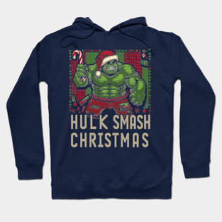 Hulk Smash Christmas Ugly Sweater Marvel Holiday Design Hoodie