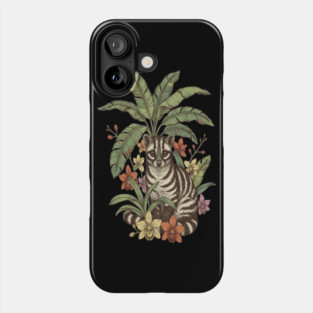 Banded Palm Civet Among Banana Leaves Phone Case