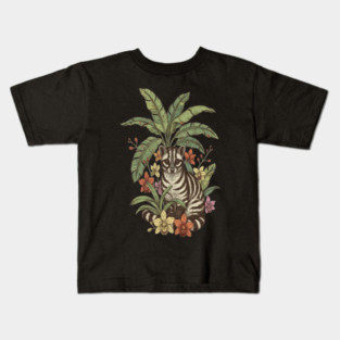 Banded Palm Civet Among Banana Leaves Kids T-Shirt