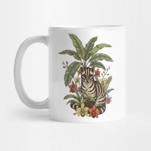 Banded Palm Civet Among Banana Leaves Mug