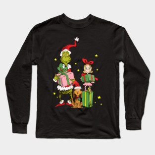 Funny Christmas Grinch Movies Shirt Grinch Cindy Lou Lover Gift M0432 Long Sleeve T-Shirt