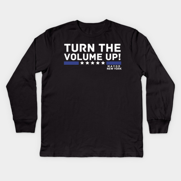 Turn The Volume Up Kids Long Sleeve T-Shirt by The WYLD Tribe