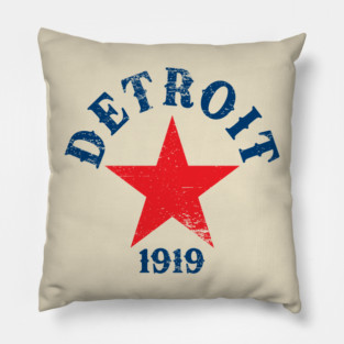 Detroit Stars Distressed Pillow